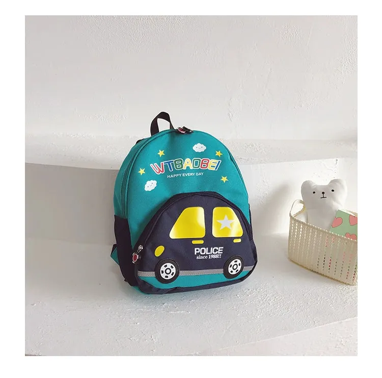 Lightweight Cartoon Car Backpack for Kindergarten Kids - Back to School Collection