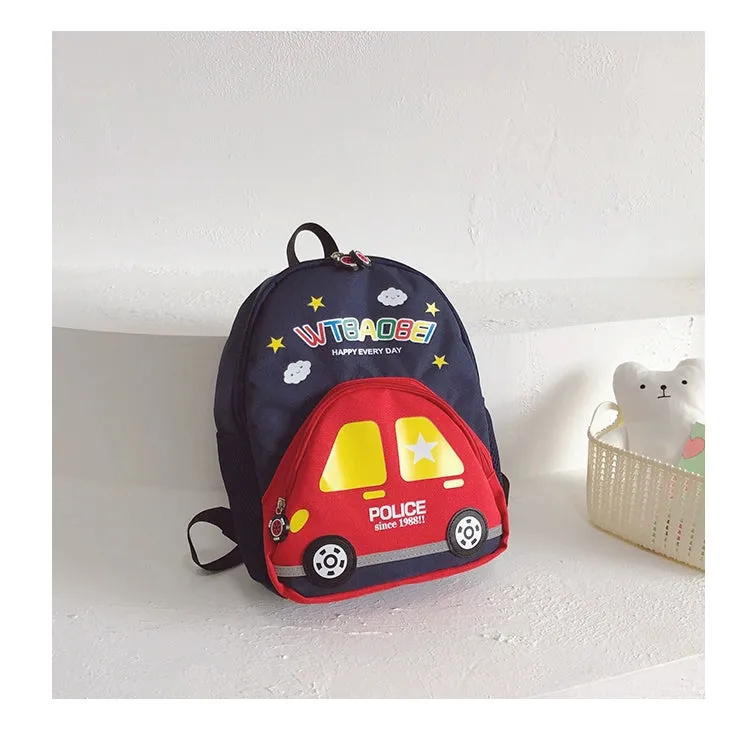 Lightweight Cartoon Car Backpack for Kindergarten Kids - Back to School Collection