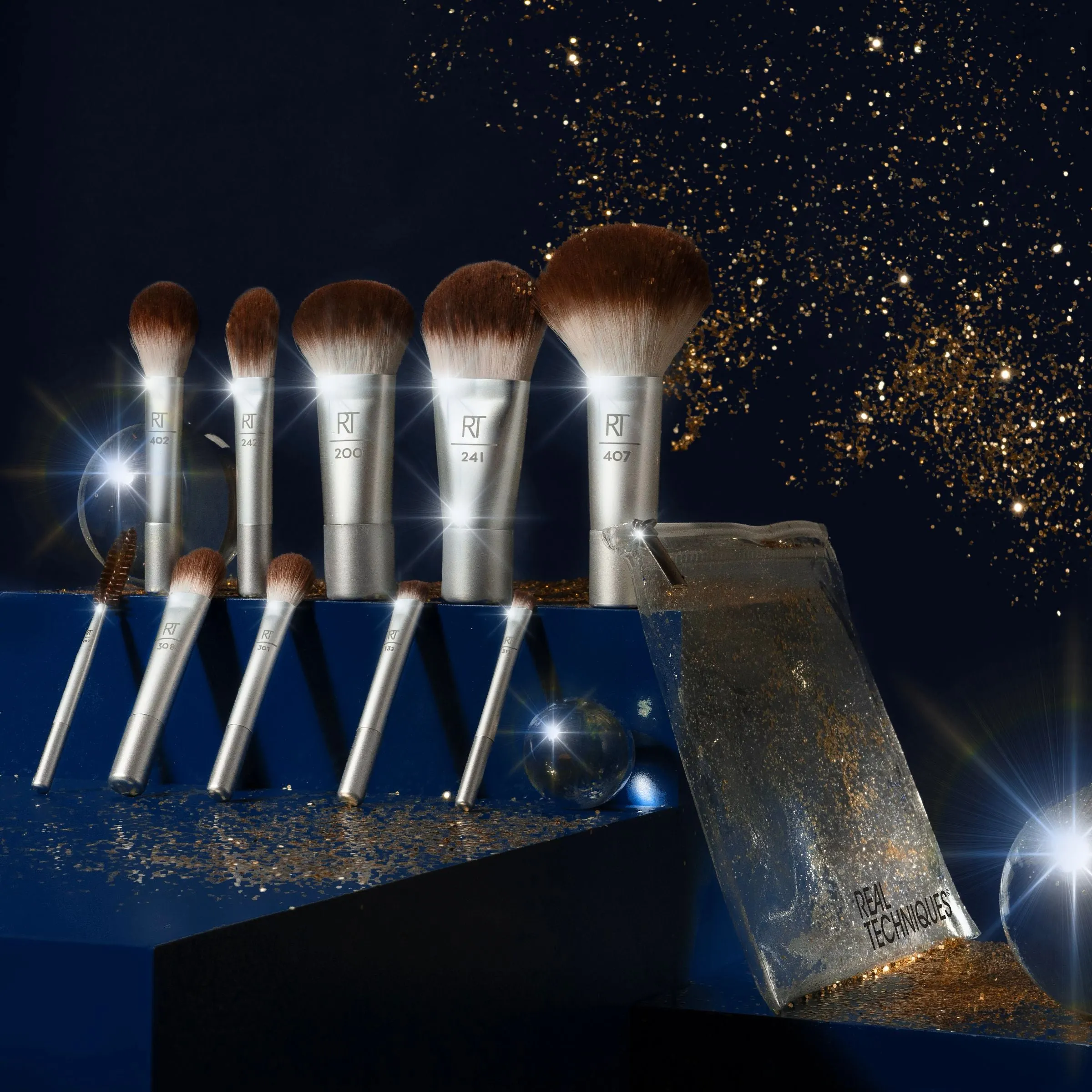 Limited Edition Starlit Shimmer Travel Brush   Bag Set