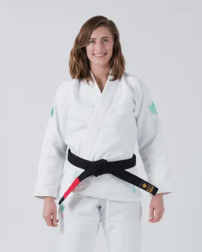 Limited Edition - The ONE Women's Jiu Jitsu Gi - Sage Mint - White