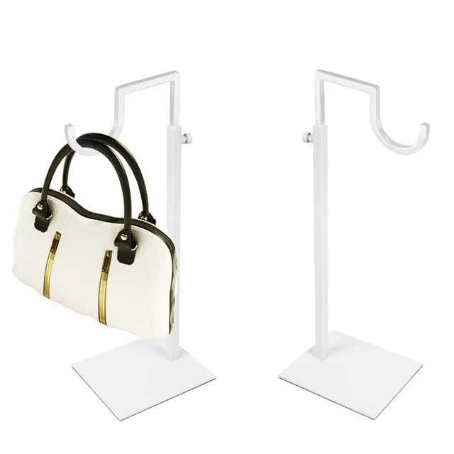 Linliangmuyu  Curved Hook metal Matte Silver / gold  Adjustable Handbag Display Stand  stainless steel Top-quality BJ15