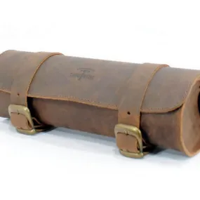 Longride Leather Tool Roll Bag Brown - 4 Liters