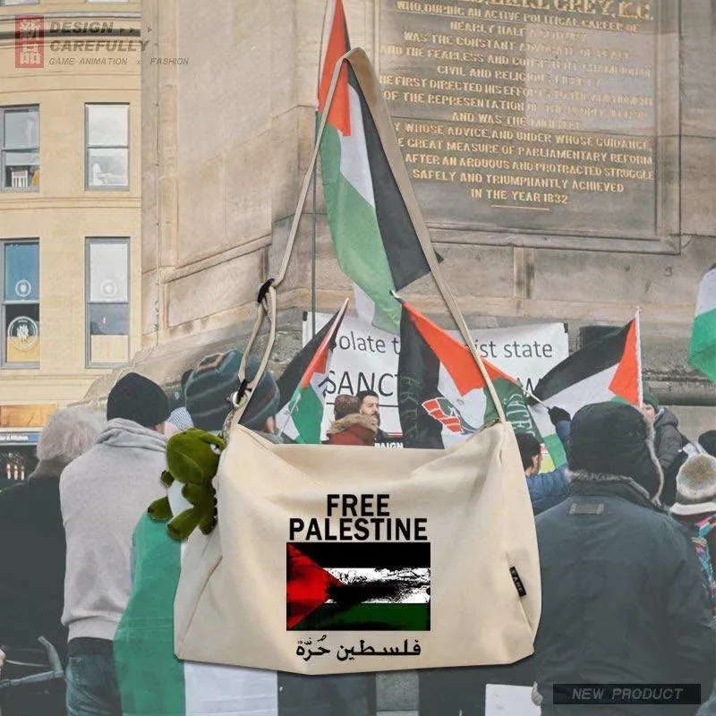 MAC139 Palestine Peace Crossbody Canvas Bag