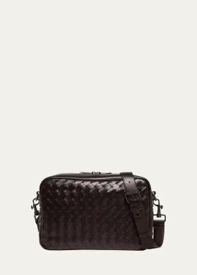 Men's Intrecciato Medium Crossbody Bag