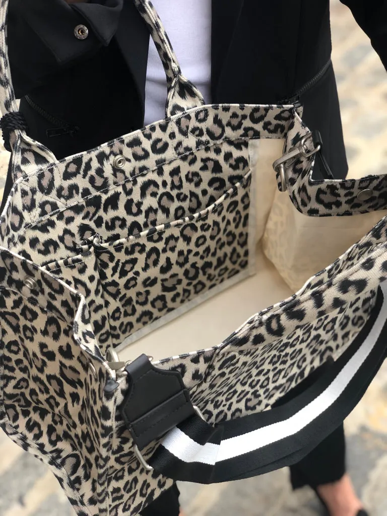 Midi East West Bag: Leopard