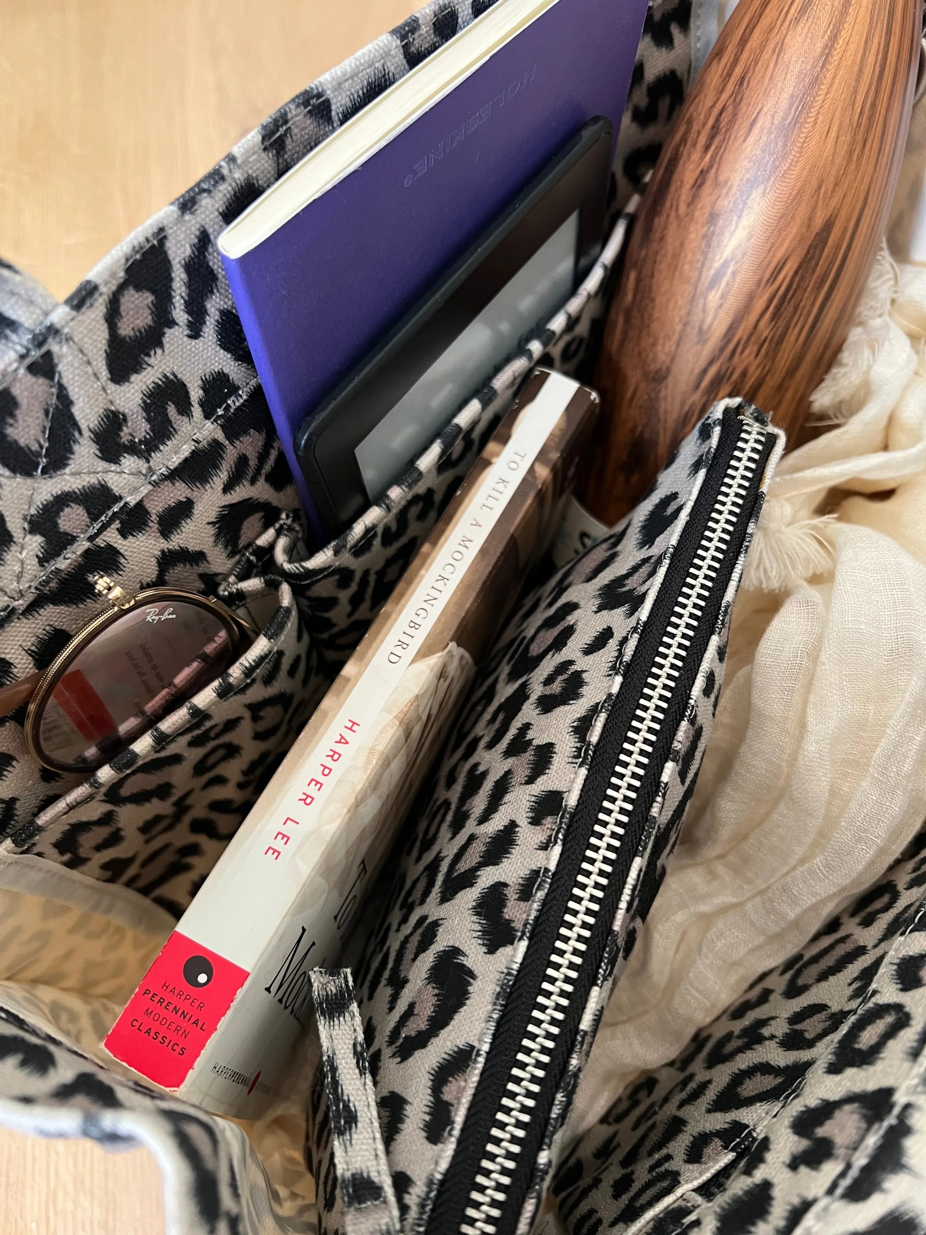 Midi East West Bag: Leopard