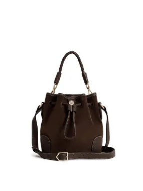 Mini Bibury Bucket Bag - Chocolate Suede