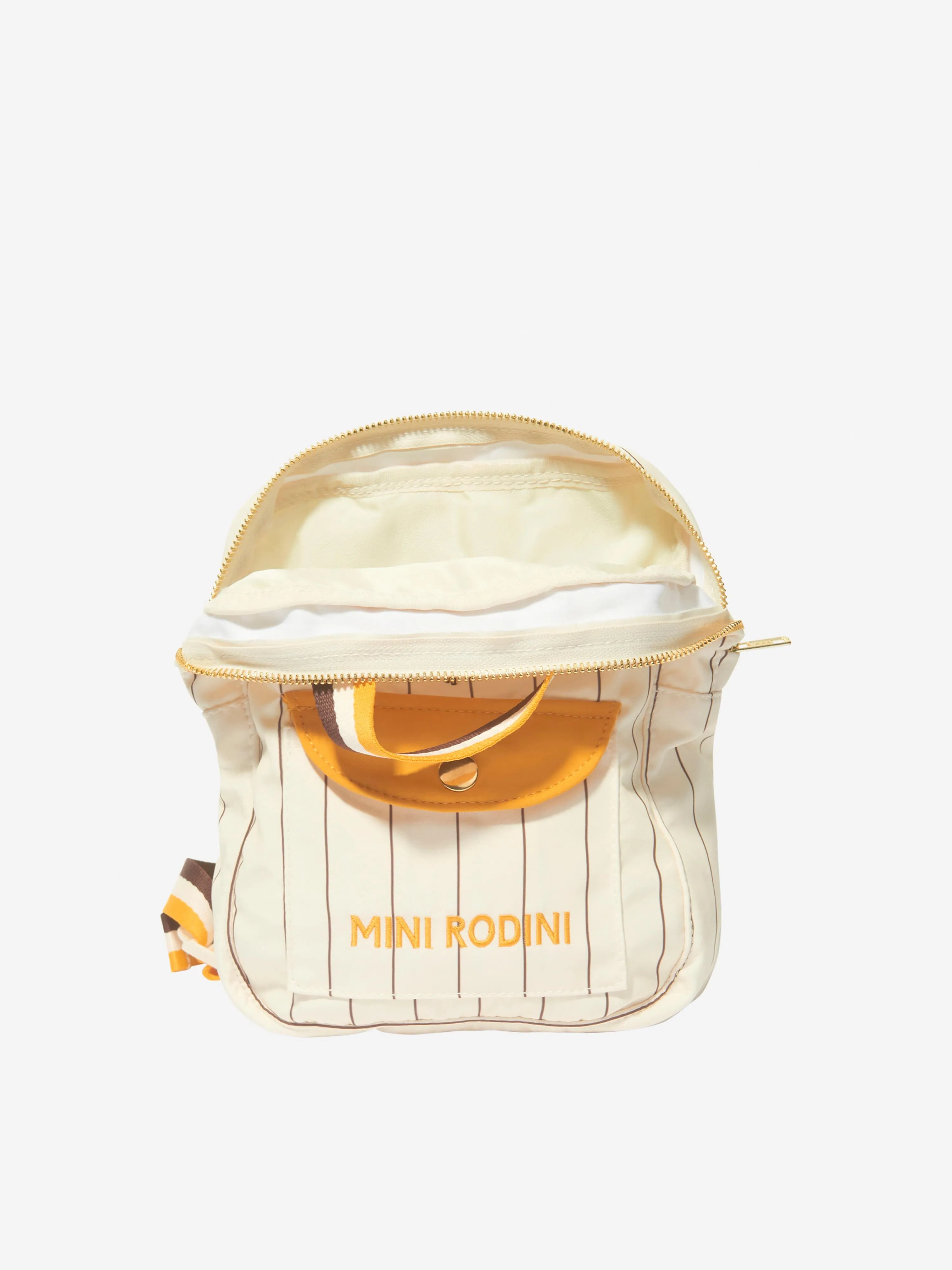 Mini Rodini Kids Owl Embroidered Mini Backpack in Ivory