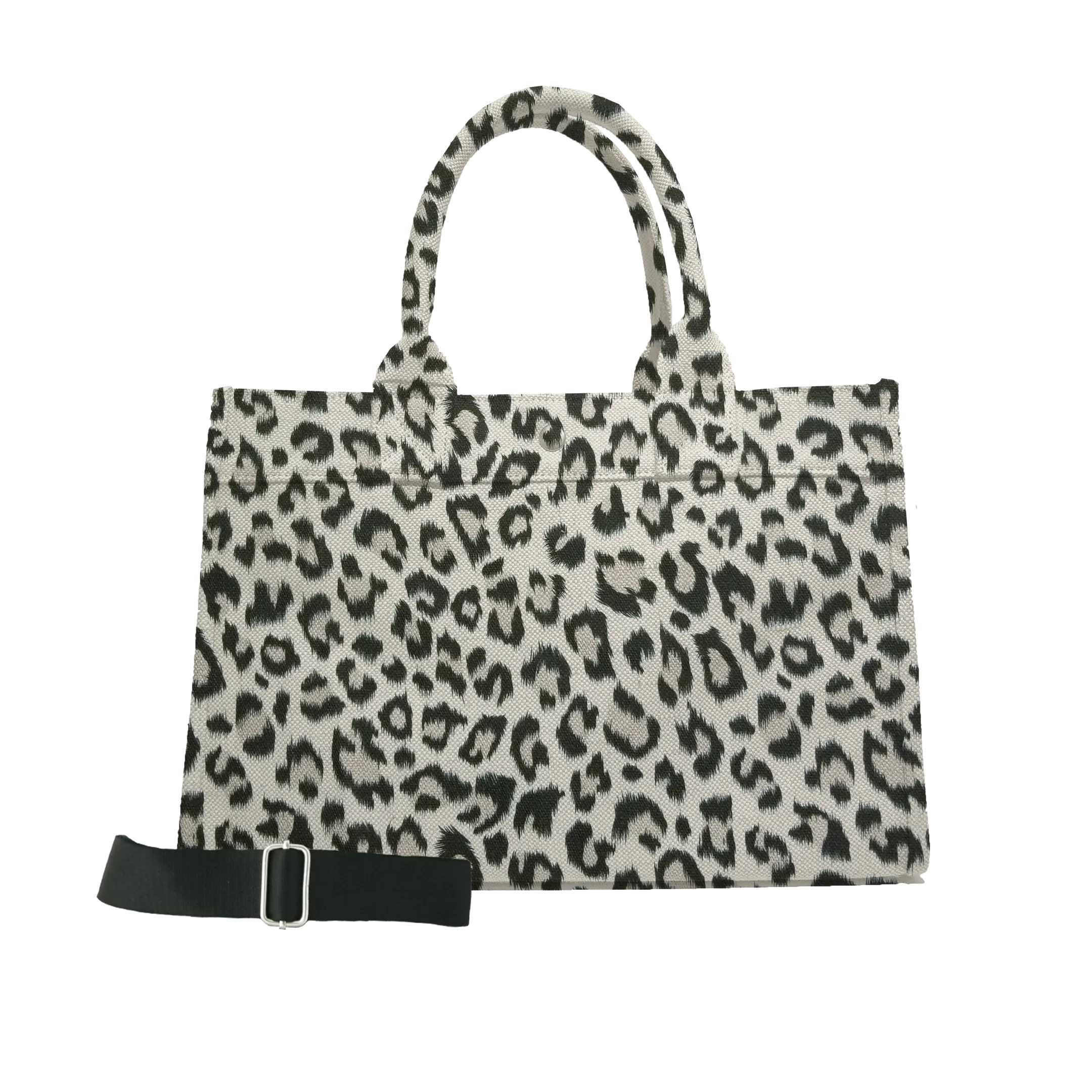 Monogram Stripe Midi East West Bag: Leopard