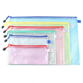 Multi Size PVC Transparent Waterproof Mesh File Bag B5/B4/A6/A5/A4/A3 NP-070047