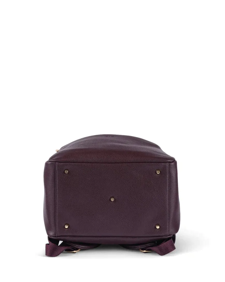 Multitasker Nappy Backpack - Mulberry Vegan Leather