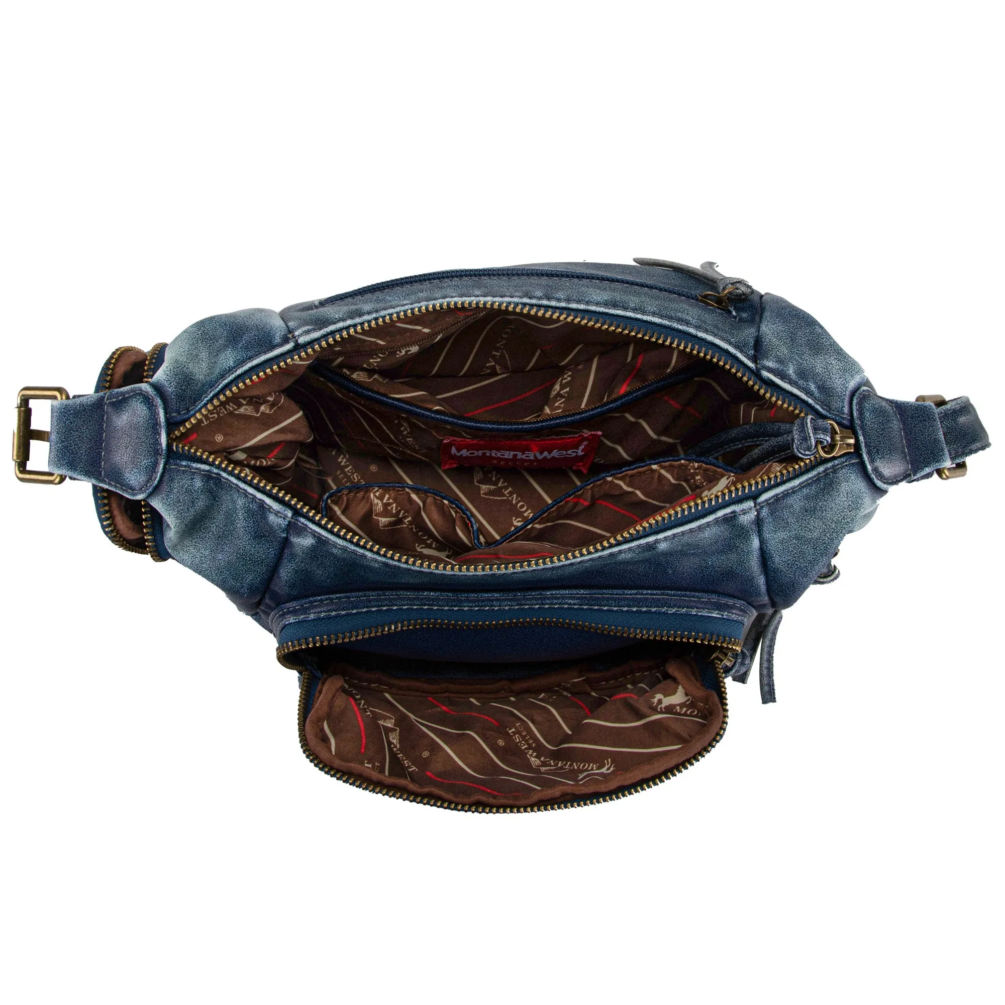 MWC-223 Montana West Stone Wash Hobo/Crossbody - Jean