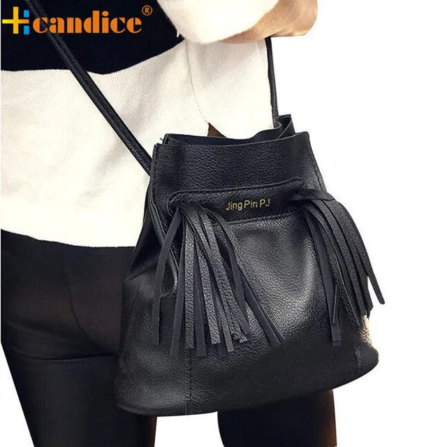 Naivety 2016 New Women Crossbody Shoulder Bag Faux Leather Tassel Tote Purse Satchel Handbags AUG15