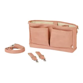 OiOi Vegan Leather Stroller Organiser/Pram Caddy - Dusty Rose