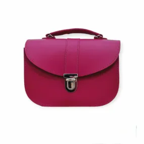 Olympia Handmade Leather Bag - Magenta