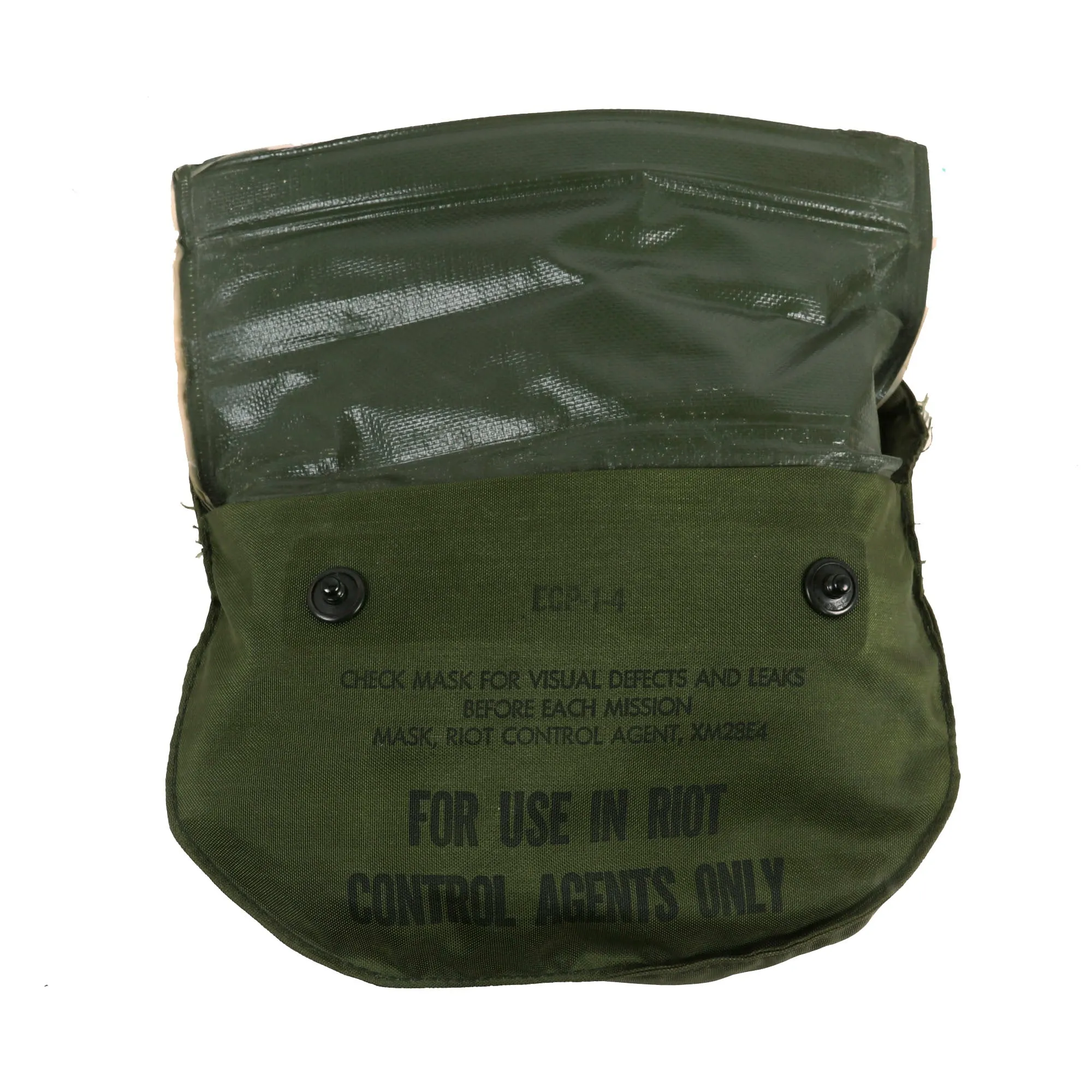 Original U.S. Vietnam War Era XM28E4 Grasshopper Riot Control Agent Gas Mask in Original Pouch - 1969 Dated