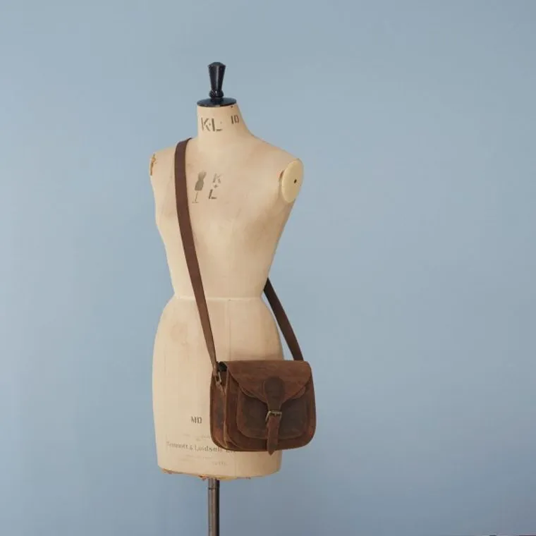 Paper High Bag: Curved Leather Saddle Bag