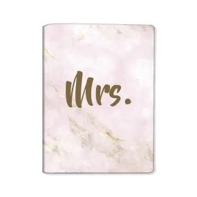 Passport Cover Holder Travel Wallet Case- Mrs Pink Marble