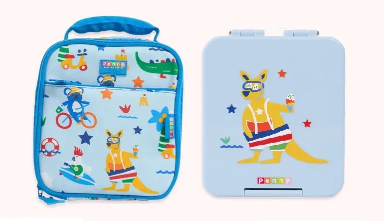 Penny Scallan Bundle of Lunch Bag and Mini Bento Box - Kanga Crew