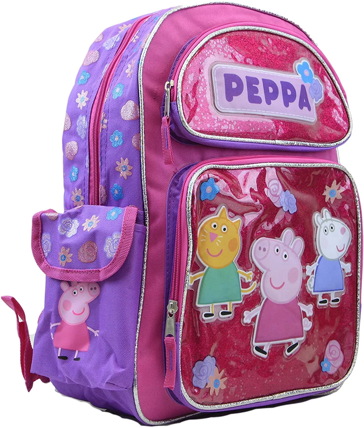 Peppa Pig Kids 16" Large School Canvas Pink Backpack