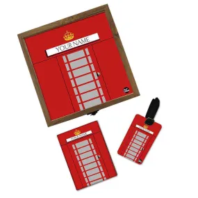 Personalised Travel Organizer  - Uk Telephone Booth