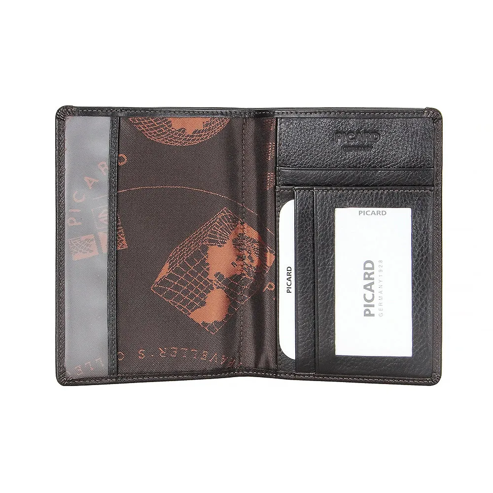 Picard Saffiano Men's Leather Passport  Holder (Cafe)