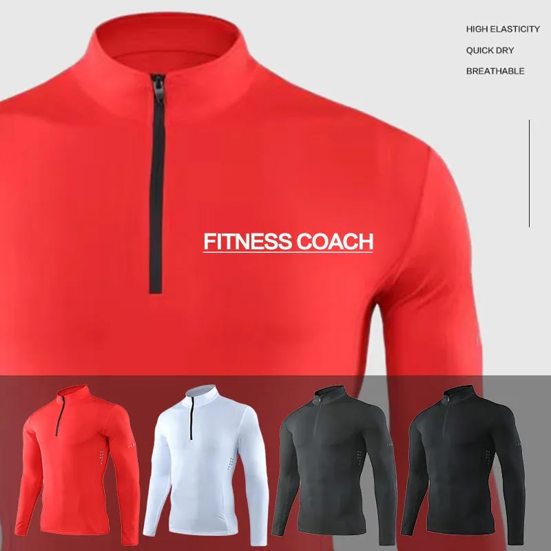 Plus Size Men Compression Sport T-Shirt Top Long Sleeve Gym Running Clothing Fitness Tight Sportswear Hiking Rashgard Sweatshirt