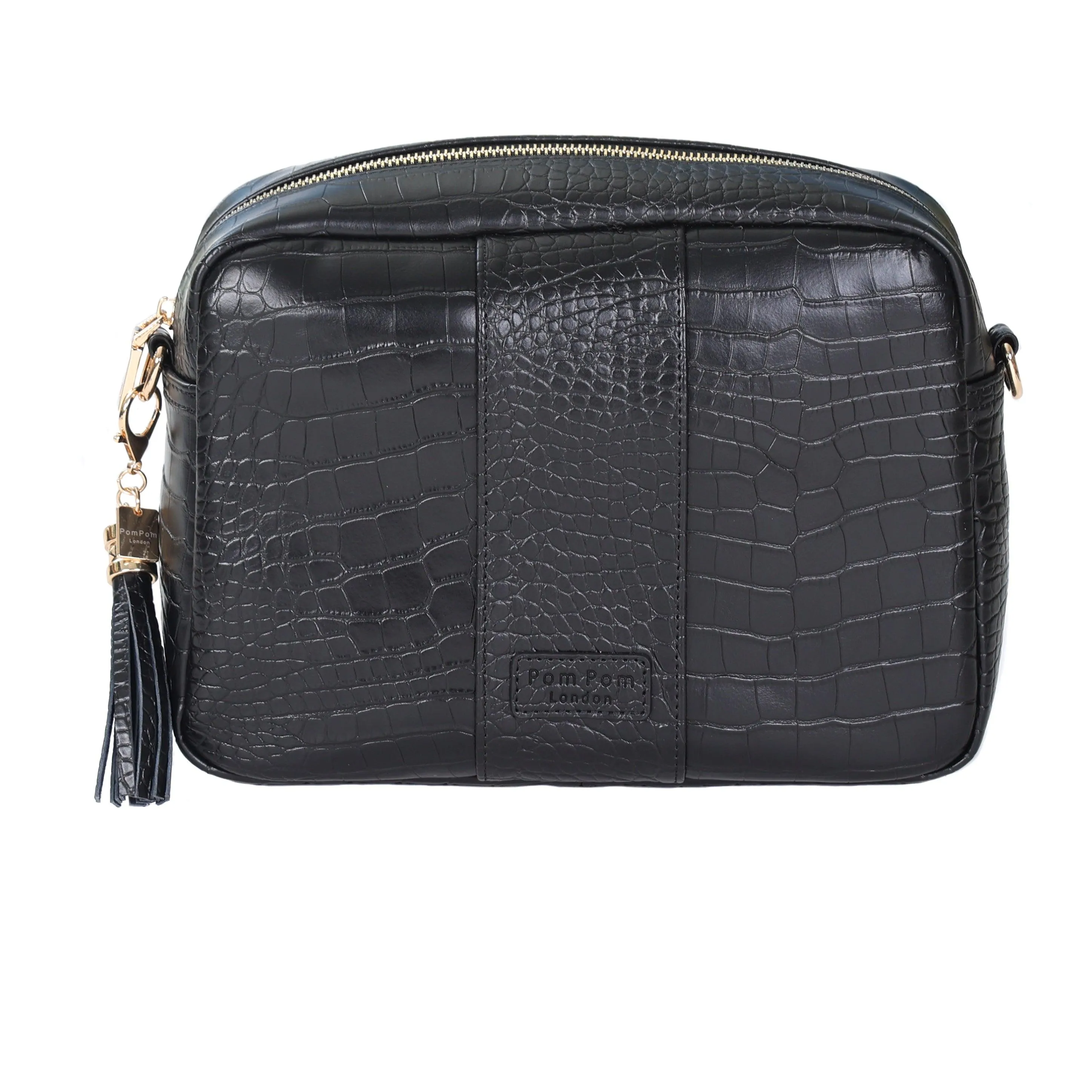 Pom Pom London City Plus Croc Bag Black