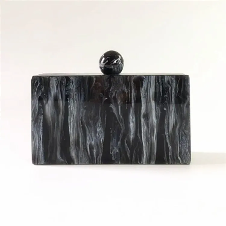 Pre Order:  Marble Grain Acrylic Crossbody Box Bag