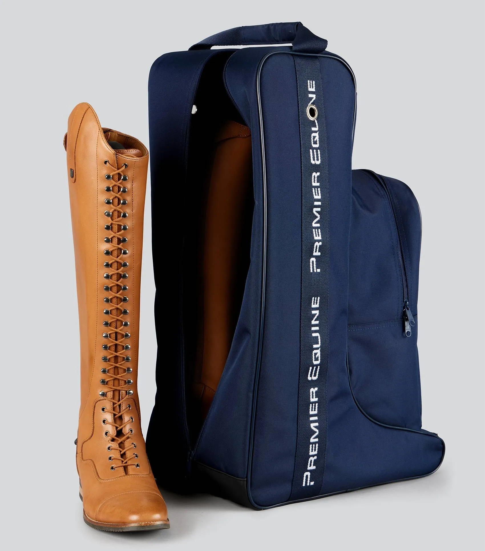 Premier Equine Tall Boot Bag with Storage Navy