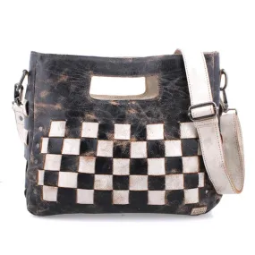 Queen’s Gambit inspired Leather Bag – Black & White Checkered