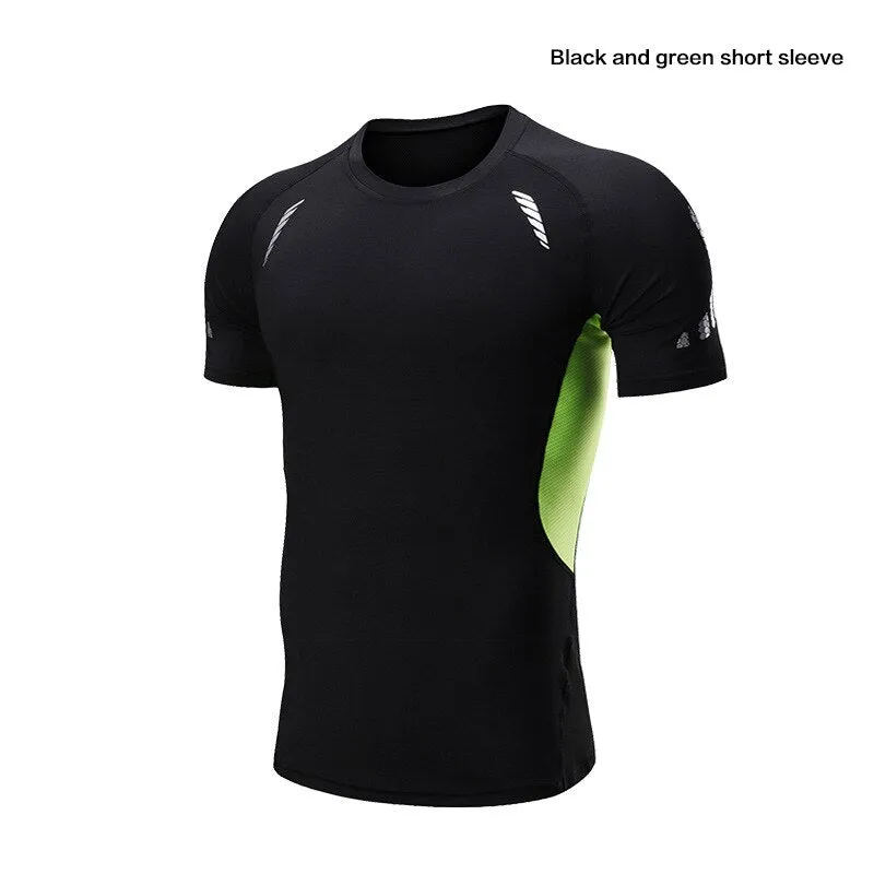 Quick Dry Men Running Compression T Shirt Fitness Tops Breathable Gym Sport Clothing Male Golf Sweatshirt Outdoor Workout