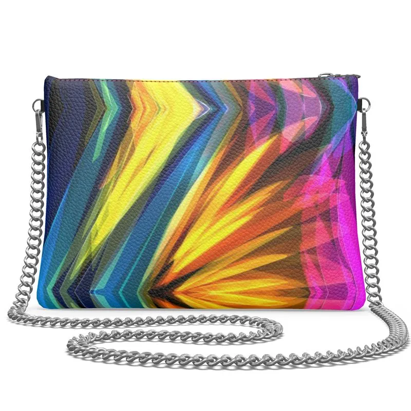 "Glass Butterfly" Custom Crossbody Bag With Chain