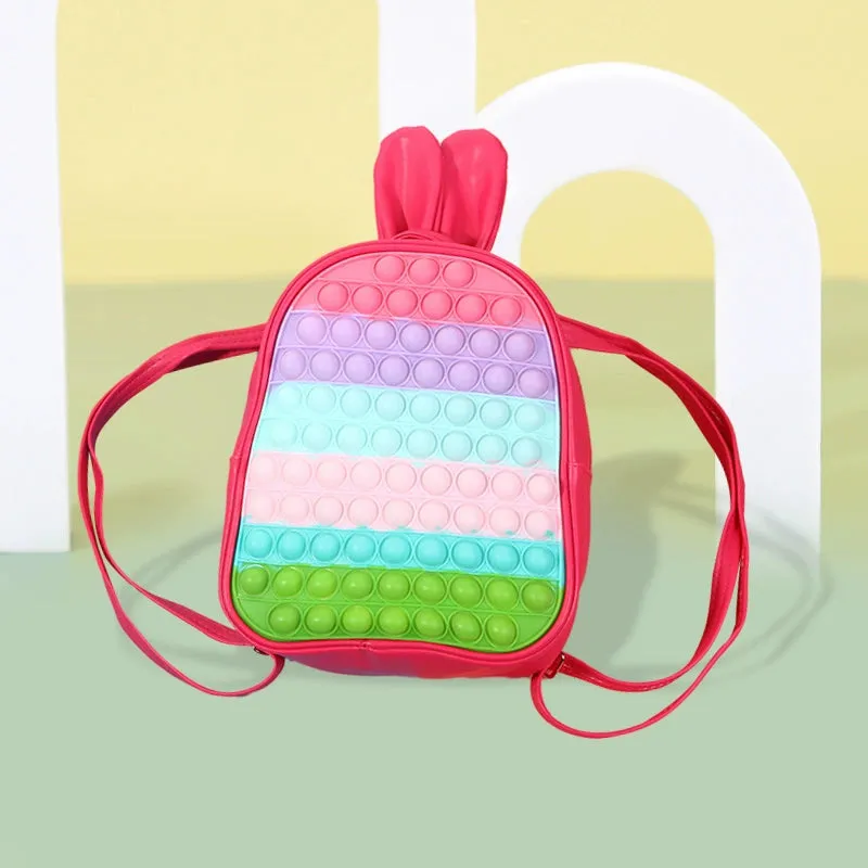 Rainbow Press Silicone Backpack for Kindergarten Kids - Princess Design