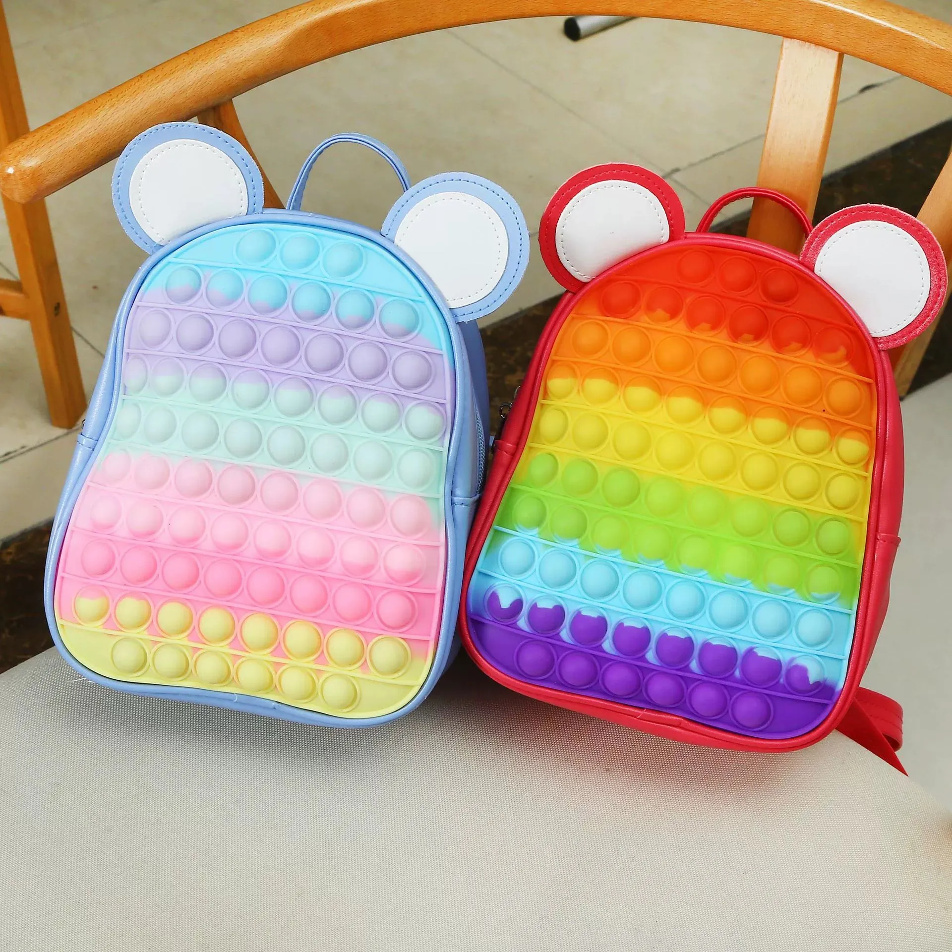 Rainbow Press Silicone Backpack for Kindergarten Kids - Princess Design