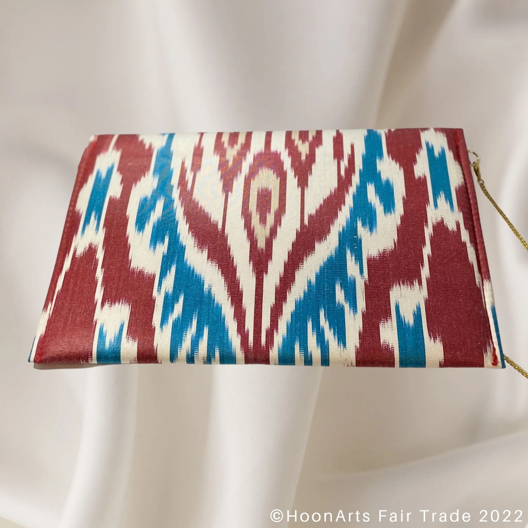 Red, White & Blue Ikat Clutch