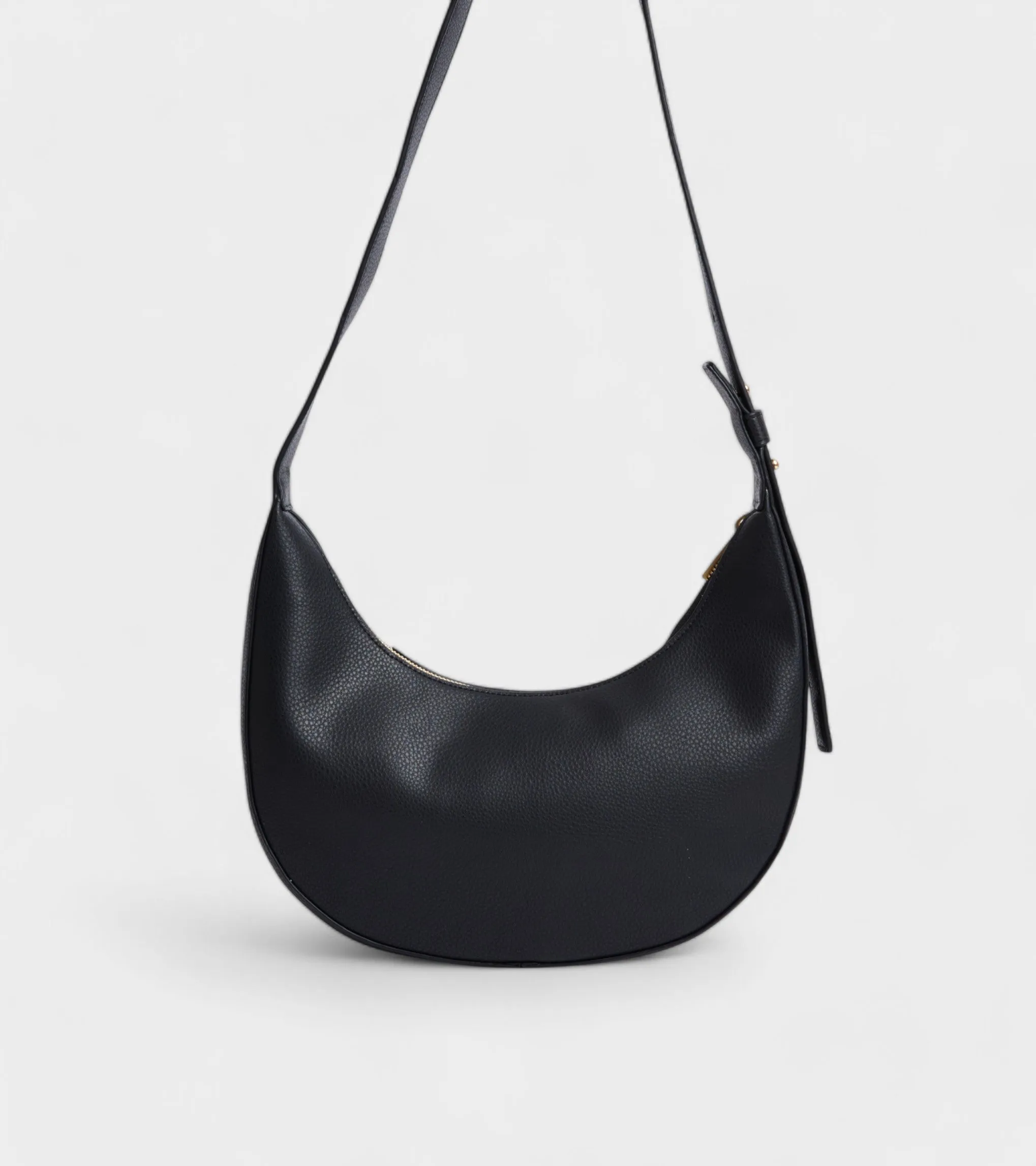 River Vegan Bio-Based Bamboo Leather Hobo Bag | Black