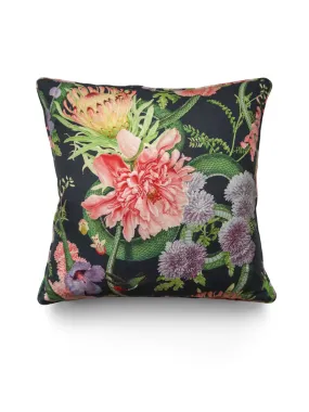 Sample Sale: Forbidden Bloom 'Black' Linen Cushion