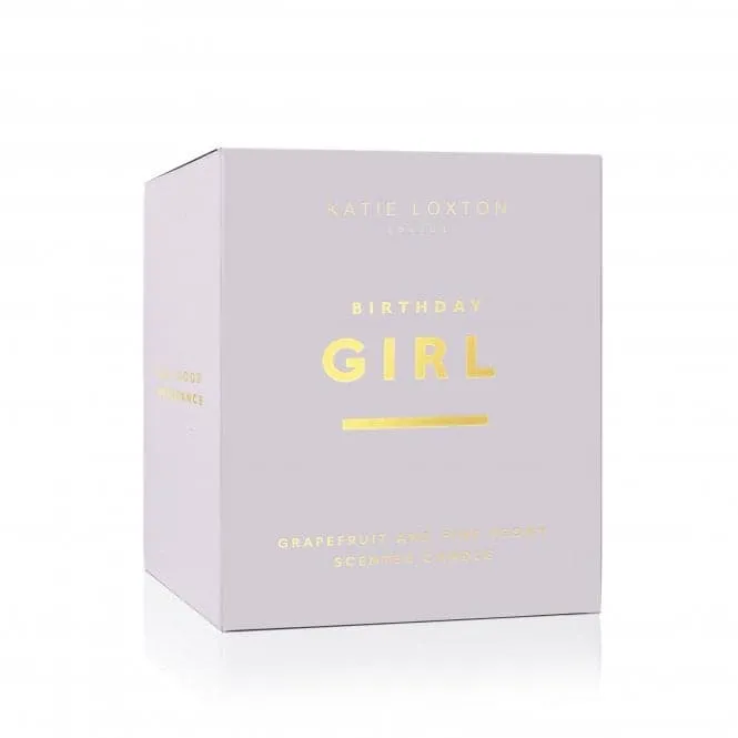 Sentiment Birthday Girl Grapefruit and Pink Peony Candle KLC182