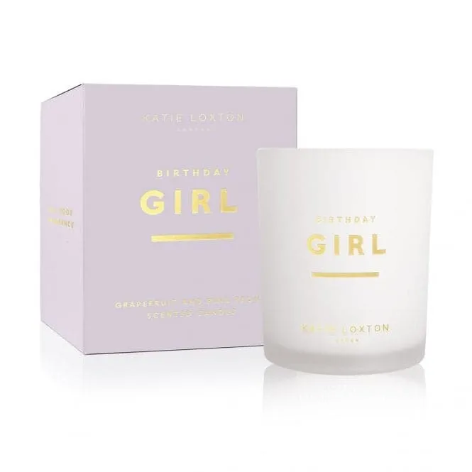 Sentiment Birthday Girl Grapefruit and Pink Peony Candle KLC182