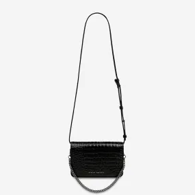 She Burns Bag - Black Croc Emboss