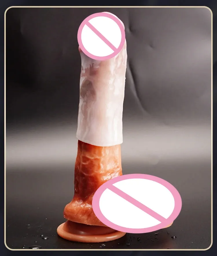 Silicone Cock Sleeve Condom Sex Toy for Men - Stretchy Penis Massage Pocket Pussys