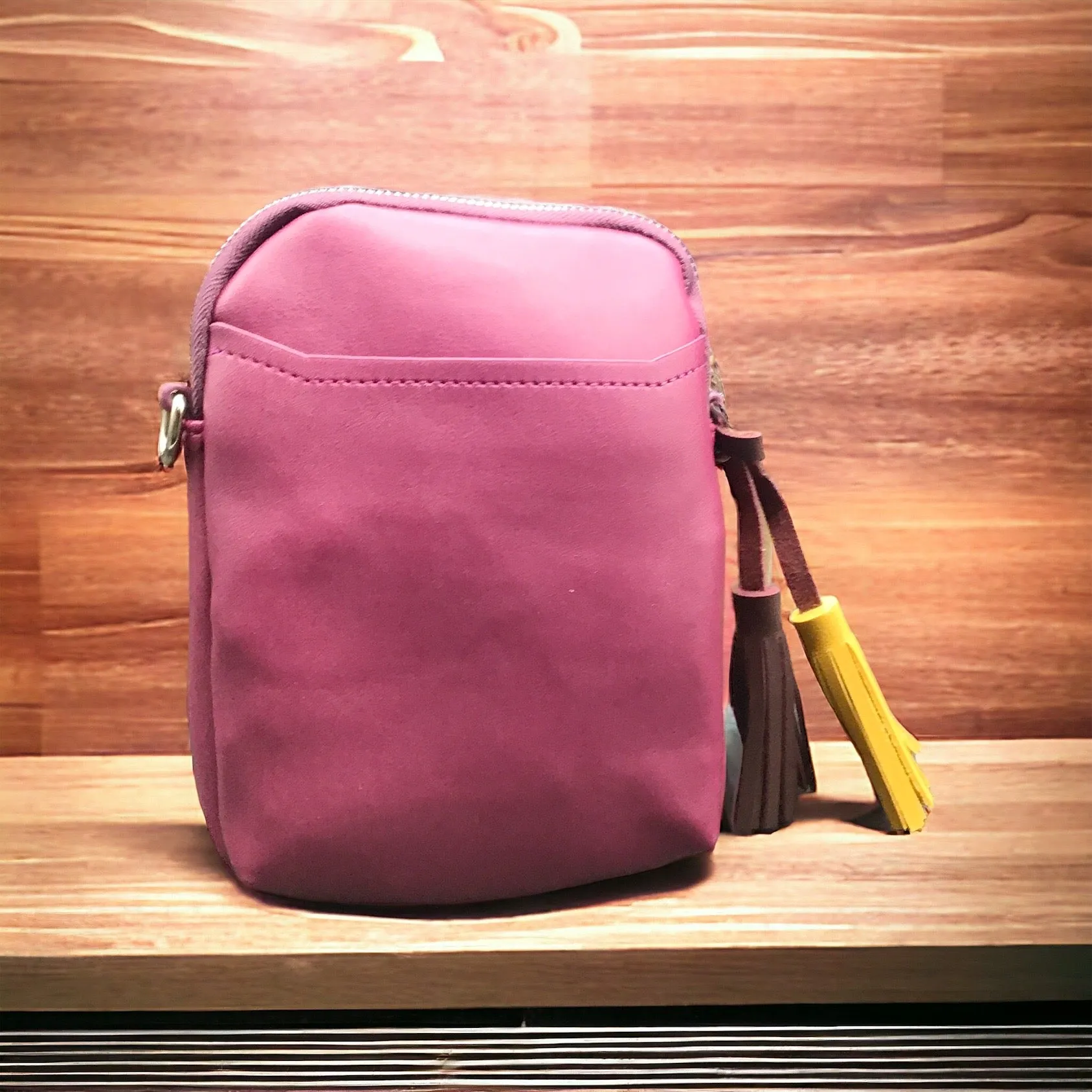 Small Leather Purple Crossbody Bag