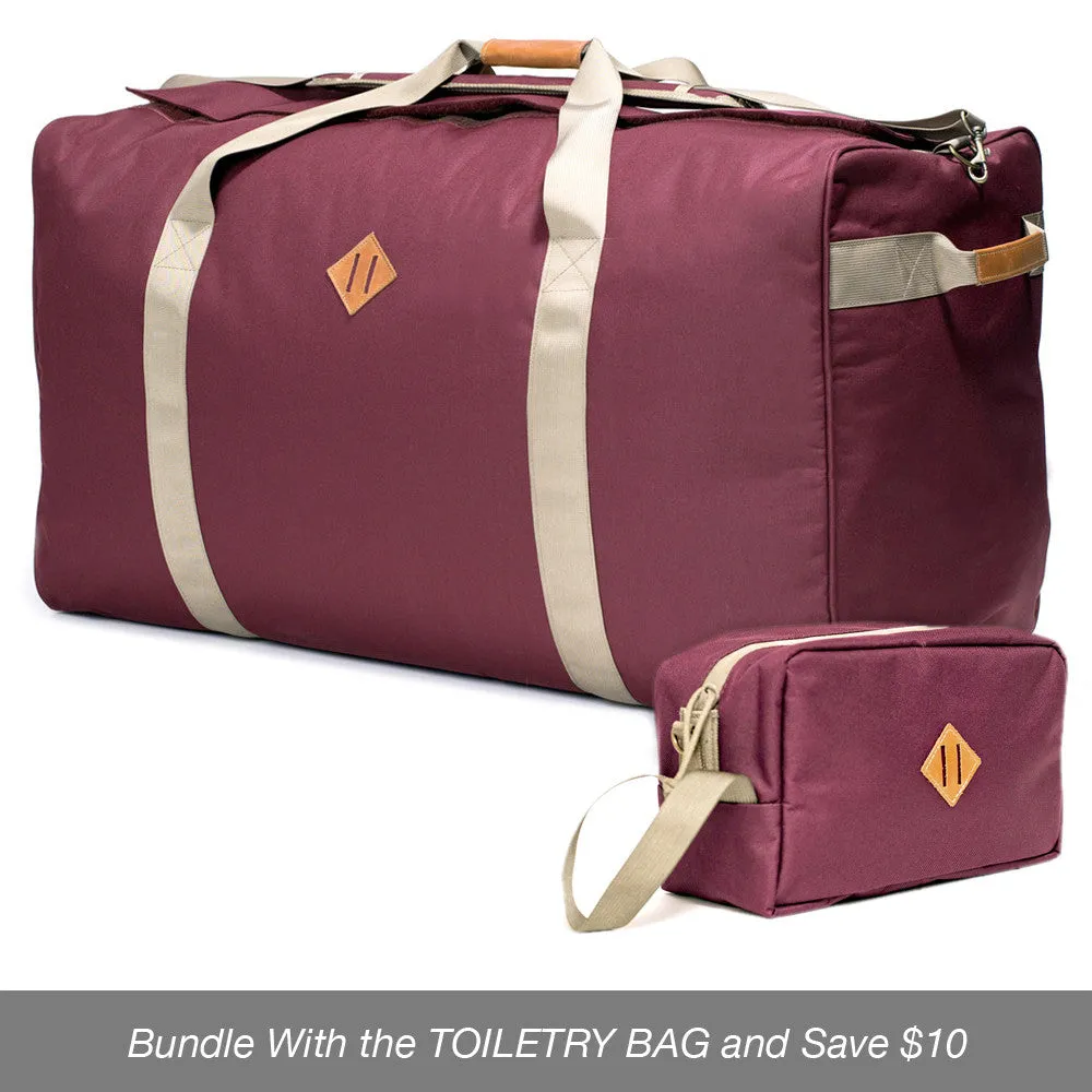 SMELL PROOF DUFFLE BAG "THE MAGNUM" - CRIMSON