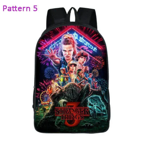 Stranger Things 3 Backpack School Bag Bookbag for Kids Children Boys Girls