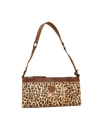 STS Ranchwear Womens Great Plains Bailey Leopard Print/Brown Leather Handbag Bag