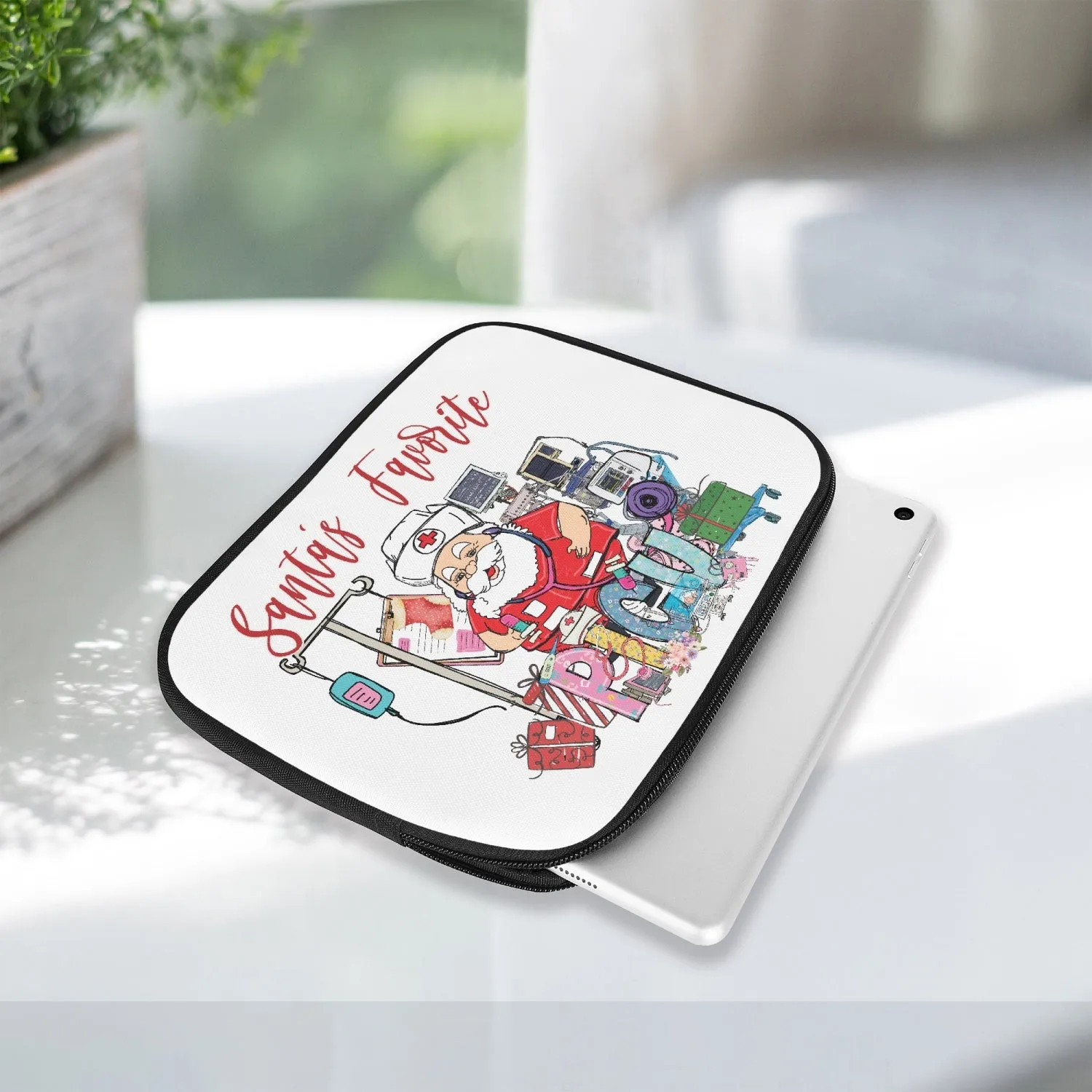 Tablet Sleeve - Santa's Favorite PICU Nurse, awd-538