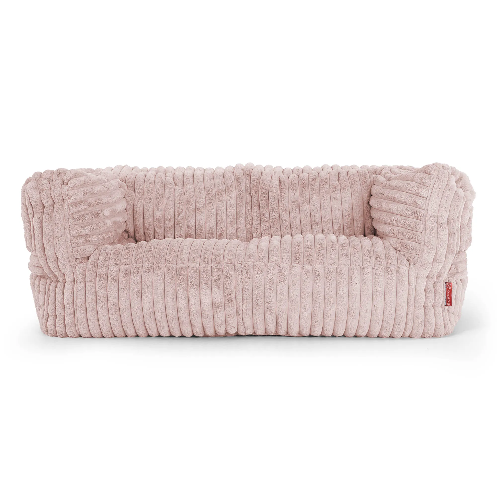 The 2 Seater Albert Sofa Bean Bag - Ultra Plush Cord Dusty Pink