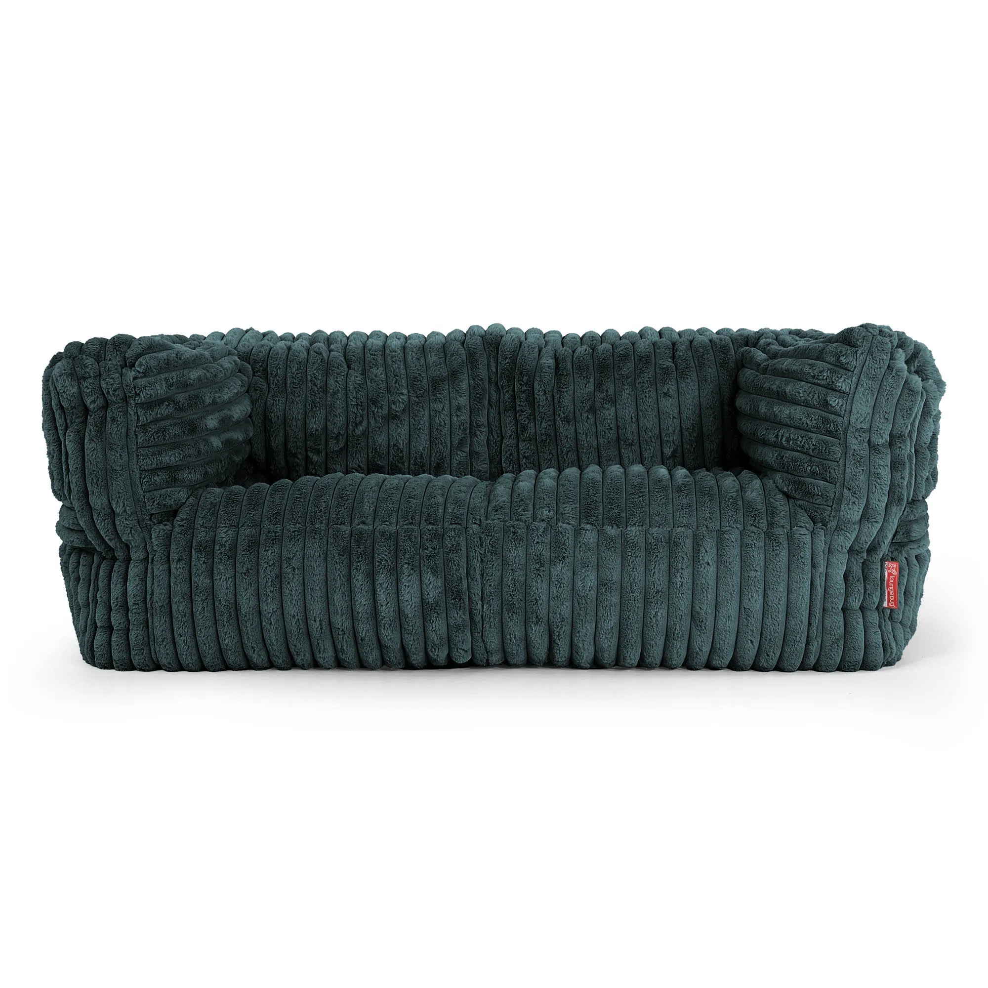 The 2 Seater Albert Sofa Bean Bag - Ultra Plush Cord Teal