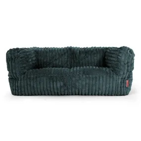 The 2 Seater Albert Sofa Bean Bag - Ultra Plush Cord Teal